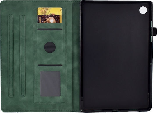 Embossed Smile Flip Cover Green for Huawei MatePad T 10 T 10s Honor Pad 6 X6