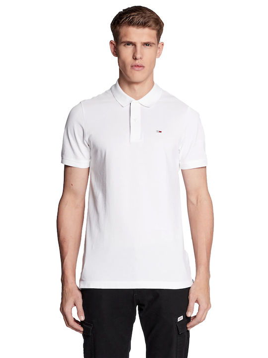 Tommy Hilfiger Ανδρικό T-shirt Polo Λευκό