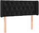 vidaXL Κεφαλάρι Κρεβατιού Υφασμάτινο Μαύρο 93x88cm