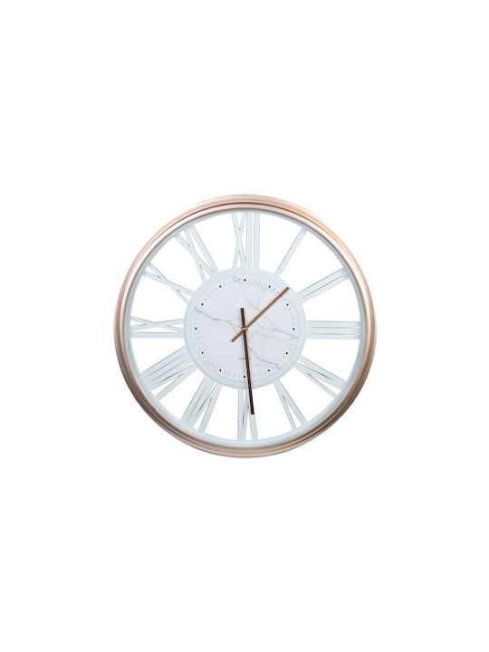 Keskor Antique Wall Clock Plastic Gold 61x15cm