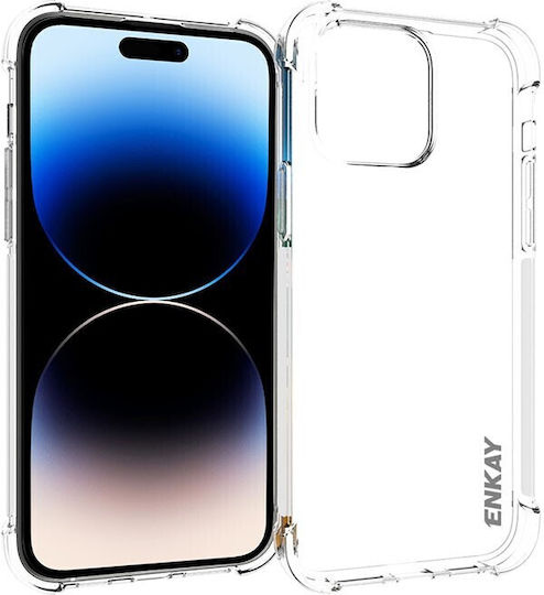 Enkay Coperta din spate Silicon Transparent (iPhone 14 Pro)