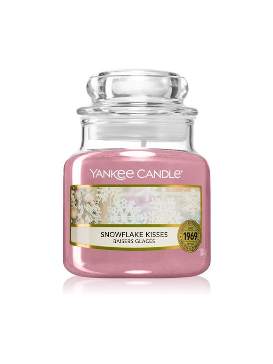 Yankee Candle Duftkerze Snowflake Kisses Gefäß Rosa 104gr 1Stück