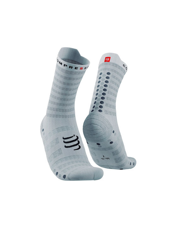 Compressport Pro Racing V4.0 Ultralight Running Κάλτσες Γκρι-Μαύρες 1 Ζεύγος