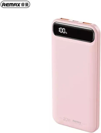 Remax RPP-520 Bole Series Power Bank 10000mAh 22.5W с 2 USB-A порта и USB-C порт Power Delivery Розов