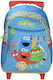 Sunce Sesame Street School Bag Trolley Kindergarten Multicolour with Water Bottle Holder 14Liters