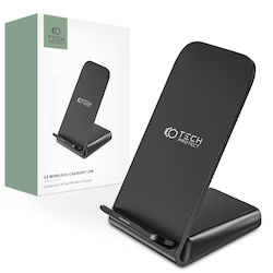 Tech-Protect Ασύρματος Φορτιστής (Qi Pad) και Καλώδιο USB-C 15W Μαύρος (QI15W-S2)