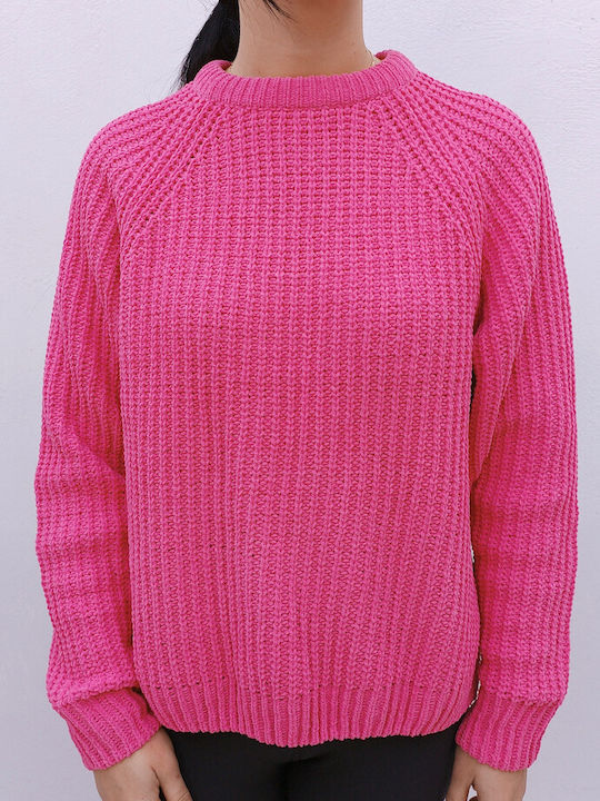 Vero Moda Women's Long Sleeve Sweater Hot Pink