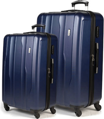 Cardinal Travel Suitcases Hard Blue with 4 Wheels Set 2pcs