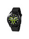 Harry Lime HA07-2002 Fashion Smart Watch mit schwarzem Gummiarmband.