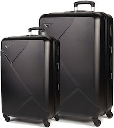 Cardinal Set of Suitcases Black Set 2pcs Μικρή/Μεσαία