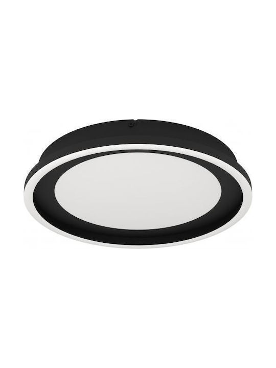 Eglo Calagrano Μοντέρνα Μεταλλική Πλαφονιέρα Οροφής με Ενσωματωμένο LED σε Μαύρο χρώμα 38cm