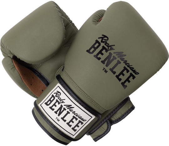 Benlee Evans Boxing Gloves Leather for Match Green