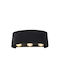 Modern Lamp Wall with Integrated LED Black 17x8x4cm
