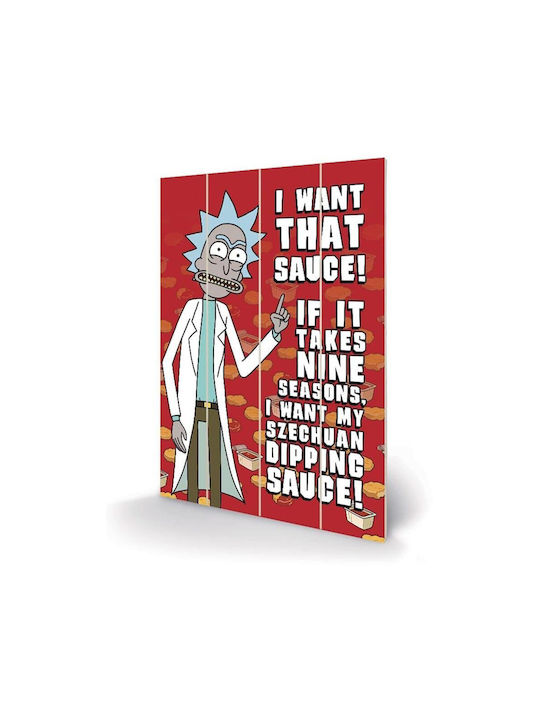 Pyramid International Rick & Morty Szechuan Sauce Tablou Lemn 40x59cm