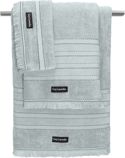 Guy Laroche Σετ Πετσέτες Μπάνιου 3τμχ Sarlin Verde Βάρους 500gr/m²