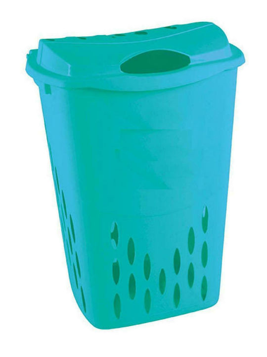 Cyclops ORGU Plastic Laundry Basket with Lid Turquoise