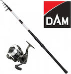 Dam Base-X Tele Pole Fishing Rod for Casting with Reel 3m 50-100gr