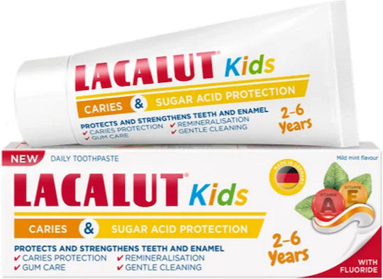 Lacalut Caries & Sugar Acid Protection Βρεφική Οδοντόκρεμα για 2+ Χρονών με Γεύση Μέντα 55ml