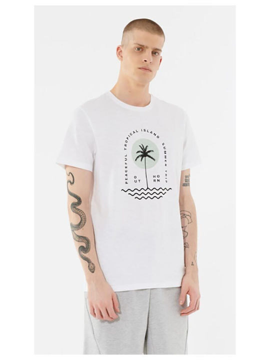 Outhorn T-shirt Bărbătesc cu Mânecă Scurtă Alb