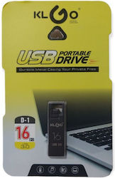 KLGO D-1 16GB USB 3.0 Stick Ασημί