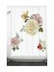 Bathlux Roses Perdea de Baie Țesătură cu Inele 180x200cm Multicoloră