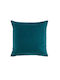 Sofa-Kissen L-C Casual aus Samt Petrol Blau 40x40cm