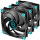 Iceberg Thermal IceGALE Silent Case Fan 120mm (1100rpm / 30cfm) Without LED Lighting and 3-Pin Connection 3pcs