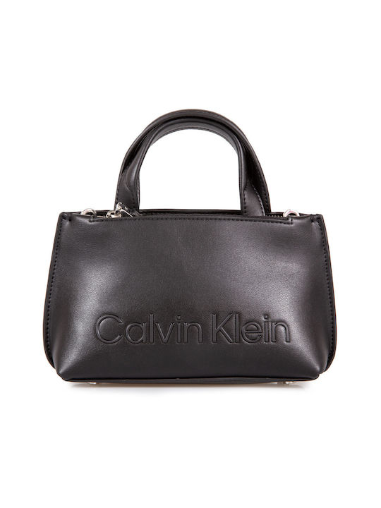 Calvin Klein Din piele Geantă de damă Crossbody Neagră