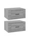 Wooden Bedside Tables 2pcs Γκρι Sonoma 50x36x25cm