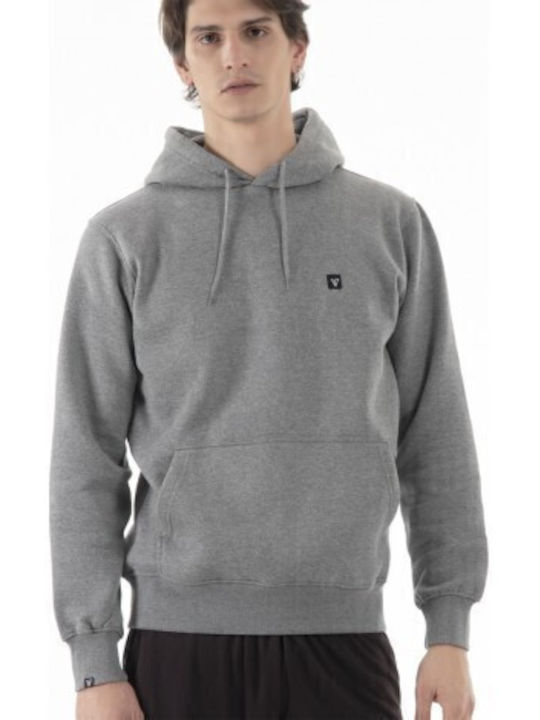 Magnetic North Sweatshirt with Hood Gray