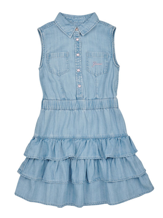 Guess Kids Dress Sleeveless Blue