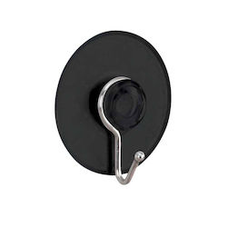 Wenko Plastic Hanger Kitchen Hook with Suction Cup Black 4pcs 54848100