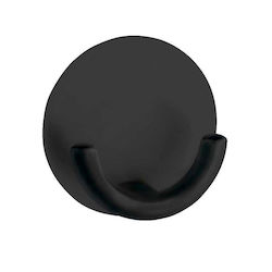 Wenko Rondo 54850100 Κρεμαστράκι με Αυτοκόλλητο Inox Μαύρο
