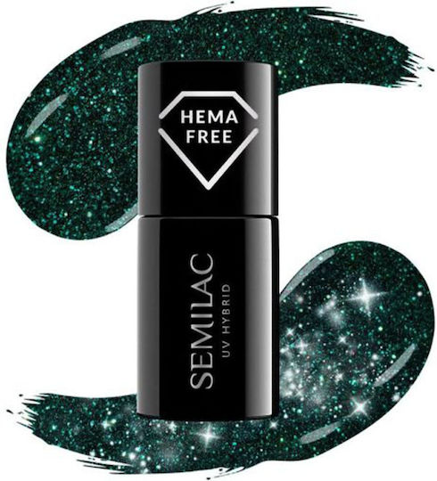 Semilac Classic Хибриден Лак за Нокти 456 Spectacular Night с Glitter 7мл 1бр