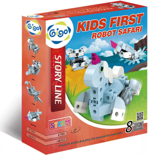 Gigo Plastic Construction Toy Robot Safari for Children 5+ years+ Years