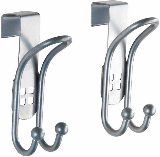 Wenko Κρεμάστρα Πόρτας 2 Θέσεων Μεταλλική 3.2x3.2x6εκ. 2τμχ