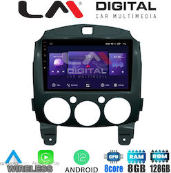 LM Digital Ηχοσύστημα Αυτοκινήτου για Mazda 2 2007-2014 (Bluetooth/USB/WiFi/GPS) με Οθόνη Αφής 9" & Αποσπώμενη Πρόσοψη