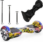 Smart Balance Wheel MPMAN με Τιμόνι & Τσάντα Μεταφοράς Hoverboard με 20km/h Max Ταχύτητα και 20km Αυτονομία Πολύχρωμο