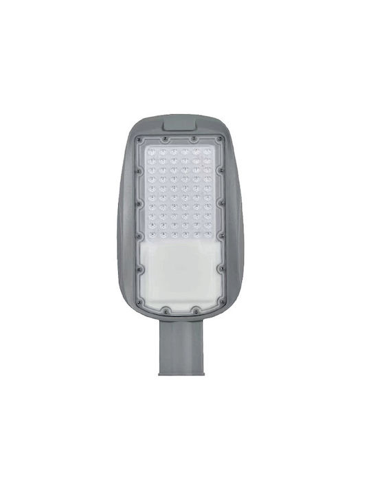 Elmark Outdoor Floor Lamp LED Road 50W with Warm White Light IP65 Gray