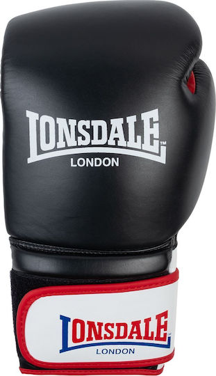 Lonsdale Winstone Boxing Gloves Leather for Match Black