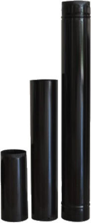 Hosseven MPB12090 Καμινάδα Καπνοδόχου Εμαγιέ 120mm Μαύρη
