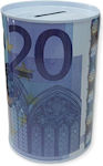 Money Box Metal Blue 12cm