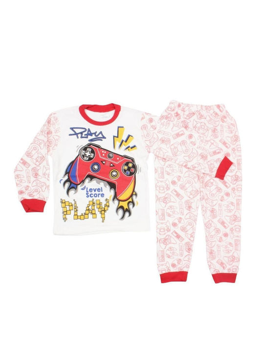 Supermini Set Top & Bottom Kids Winter Cotton Pyjamas Red KG2/4918-2