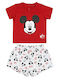 Cerda Kids' Pajamas Summer Red Mickey Mouse