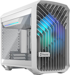 Fractal Design Torrent Nano Midi-Turm Computergehäuse mit RGB-Beleuchtung White RGB Clear Tint