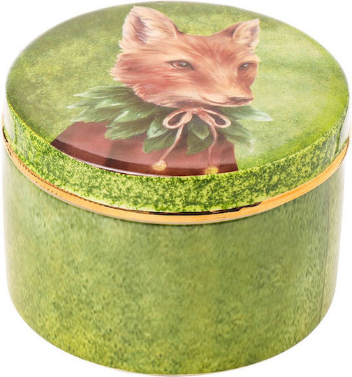 JK Home Decoration Christmas Ceramic Figure Box 12x12x8.5cm Fox