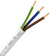 Power Cord with Cable Properties 3x0.75mm² in White Colour 1m Flexible