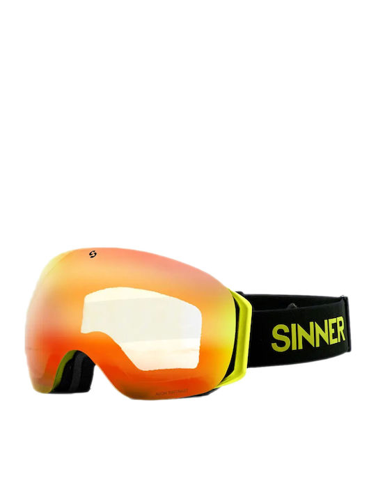 Sinner Avon Μάσκα Σκι & Snowboard Ενηλίκων Μαύρ...