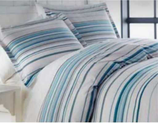 TnS Чаршаф Единично с Ластик 100x200+25см. Blue / White