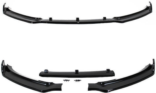 Carner Spoiler Car Front 3 pieces Glossy Black Compatible with Audi A4 B8 2011-2015